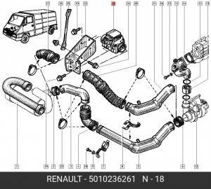 Датчик потока воздуха 5010236261 RENAULT