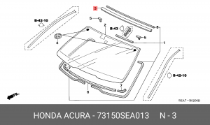Молдинг стекла 73150SEA013 HONDA