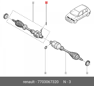 Штифт 7703067320 RENAULT