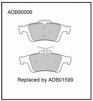 Колодки тормозные дисковые ADB80006 ALLIED NIPPON