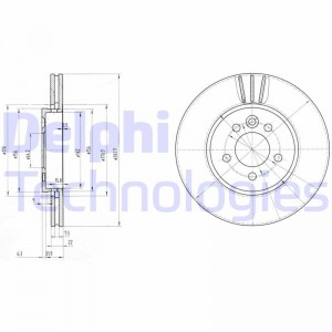 Тормозной диск BG3503 DELPHI