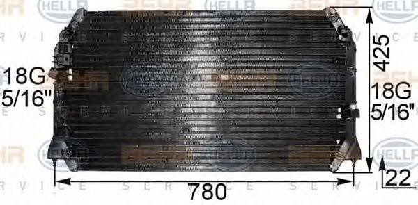 Конденсатор, кондиционер 8FC 351 300-761 HELLA