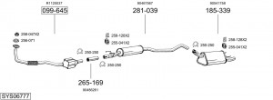 Средний глушитель выхлопных газов 282991 BOSAL