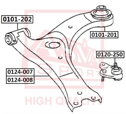 Опора шаровая подвески 0120-250 ASVA