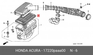 Воздушный фильтр 17220PAAA00 HONDA