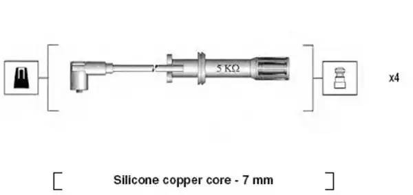 Ккомплект проводов зажигания 941105180642 MAGNETI MARELLI