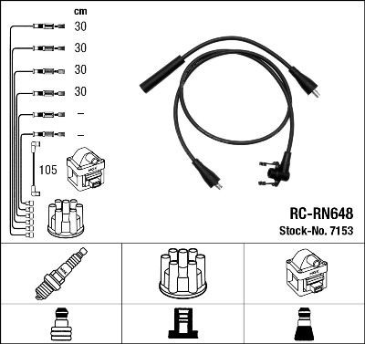 Ккомплект проводов зажигания 7153 NGK NTK
