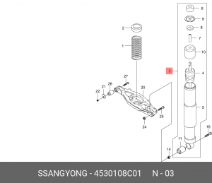 Амортизатор подвески 4530108C01 SSANG YONG