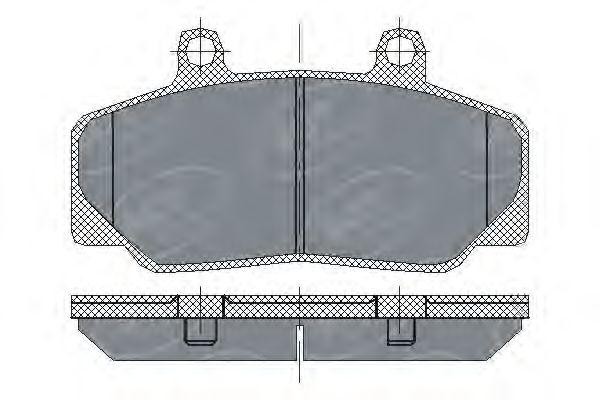 Комплект тормозных колодок, диско SP166 SCT