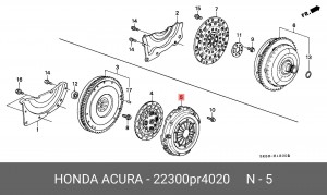 Нажимной диск сцепления 22300PR4020 HONDA