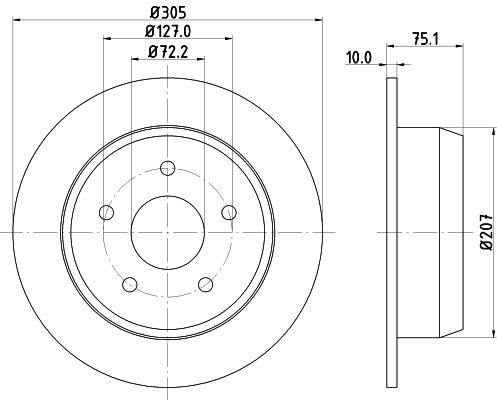 Конденсатор, кондиционер 8FC 351 038-551 HELLA