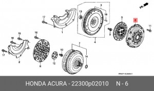 Нажимной диск сцепления 22300P02010 HONDA