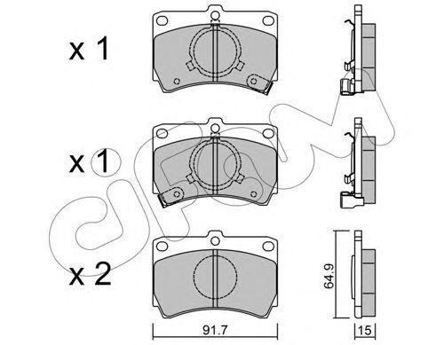 Комплект тормозных колодок, диско 822-103-0 CIFAM