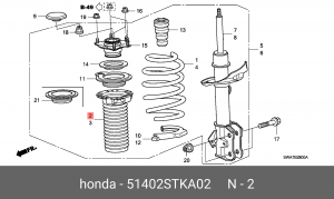 Пыльник амортизатора подвески 51402-STK-A02 HONDA