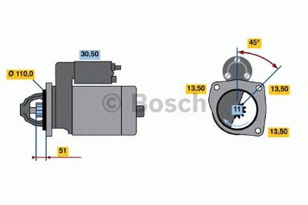 Стартер 0001231040 BOSCH