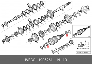 Подшипник ступицы колеса 1905261 IVECO