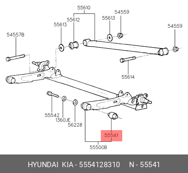 Подвеска, балка моста 5554128310 HYUNDAI KIA