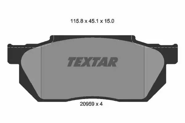 Комплект тормозных колодок, диско 2095901 TEXTAR