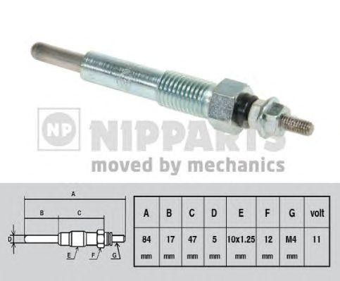 Свеча накаливания J5719003 H B JAKOPARTS NIPPARTS