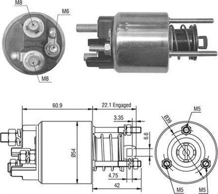 Тяговое реле, стартер 940113050016 MAGNETI MARELLI