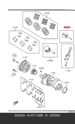 Поршень ДВС KJY211SB0 MAZDA