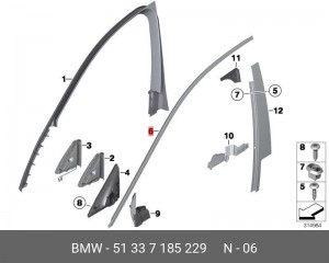 Накладка 51 33 7 185 229 BMW
