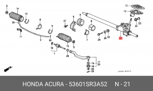 Рулевой механизм 53601SR3A52 HONDA