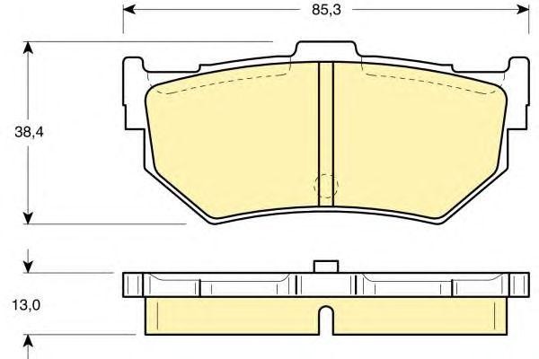 Комплект тормозных колодок, диско 6103729 GIRLING