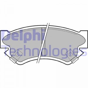 Комплект тормозных колодок, диско LP817 DELPHI