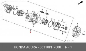 Гидравлический насос, рулевое управление 56110PH7000 HONDA