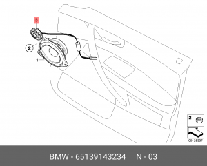Акустика - динамик 65 13 9 143 234 BMW