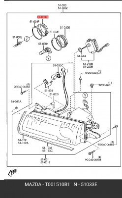 Деталь T001-51-0B1 MAZDA