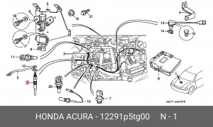 Свеча накаливания 12291P5TG00 HONDA