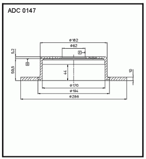 Диск тормозной ADC0147 ALLIED NIPPON