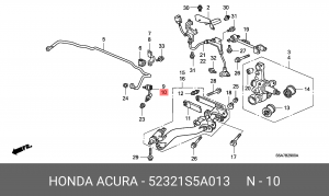 Тяга / стойка, стабилизатор 52321S5A013 HONDA