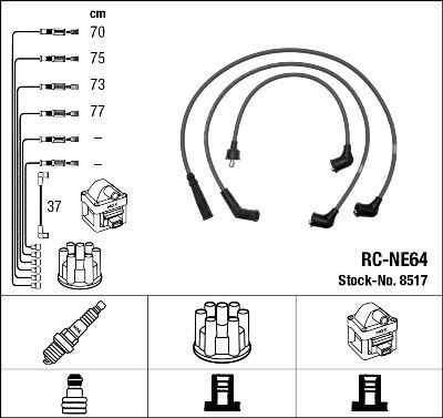 Ккомплект проводов зажигания 8517 NGK NTK