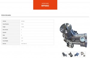 Насос - помпа системы охлаждения ДВС WP5002 VALEO PHC