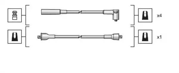 Ккомплект проводов зажигания 941318111023 MAGNETI MARELLI