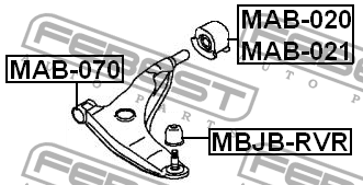 Сайлентблок MAB-020 FEBEST