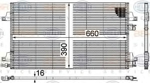 Конденсатор, кондиционер 8FC 351 301-641 HELLA