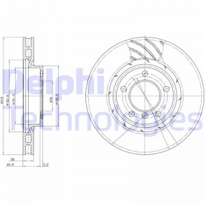 Тормозной диск BG3215 DELPHI
