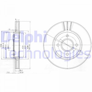 Тормозной диск BG2757 DELPHI