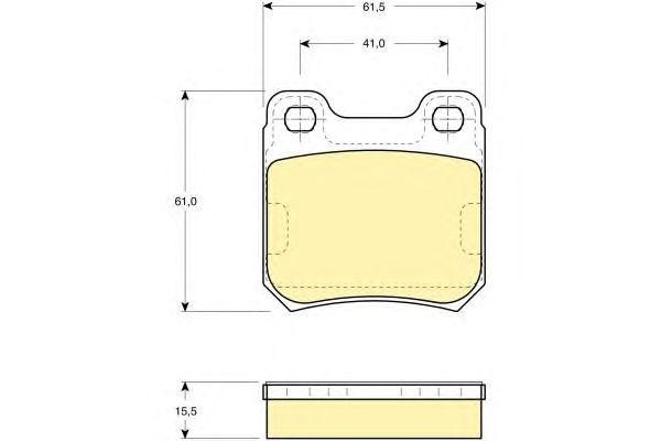 Комплект тормозных колодок, диско 6109142 GIRLING