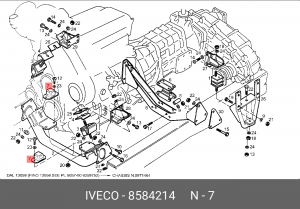 Подвеска, двигатель 8584214 IVECO
