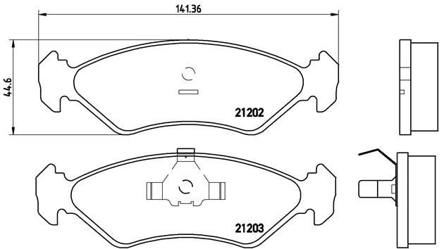 Комплект тормозных колодок, диско P24028 BREMBO