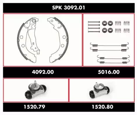 Комплект тормозных колодок SPK309201 REMSA