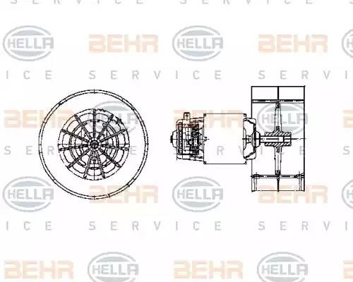 Электродвигатель, вентиляция салона 8EW009158631 HELLA