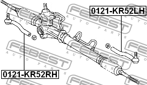 Наконечник рулевой тяги 0121-KR52RH FEBEST