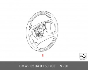 Колесо рулевое 32 34 0 150 703 BMW