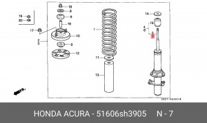 Амортизатор 51606SH3905 HONDA